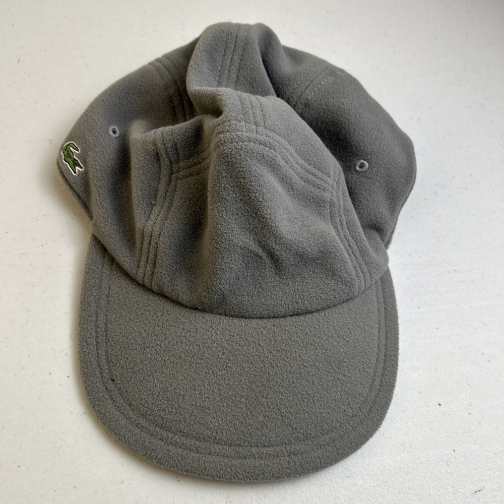 Lacoste‎ Gray Fleece Baseball Hat Cap Size 2 Logo